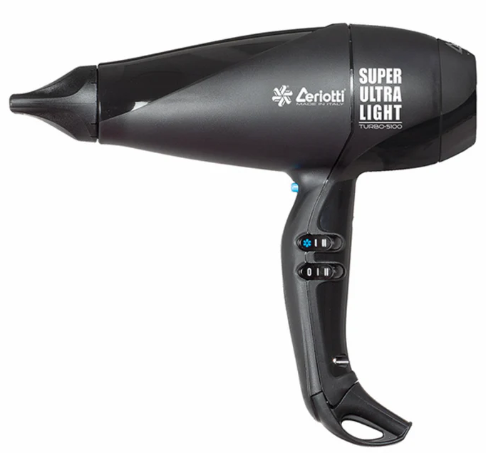 Ceriotti Super Ultra Light Turbo 5100 Professionell Haartrockner 2500W Black